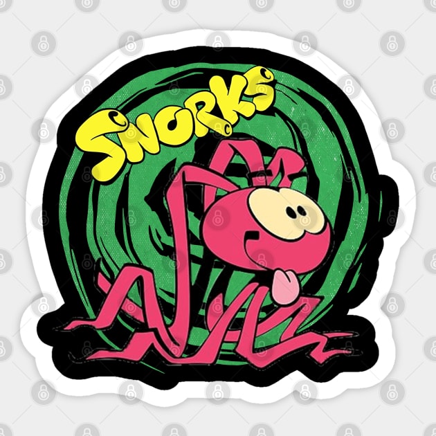 Snorkel Sensation Relive the Classic Snorks Films Colorful World and Delightful Characters on a Tee Sticker by Frozen Jack monster
